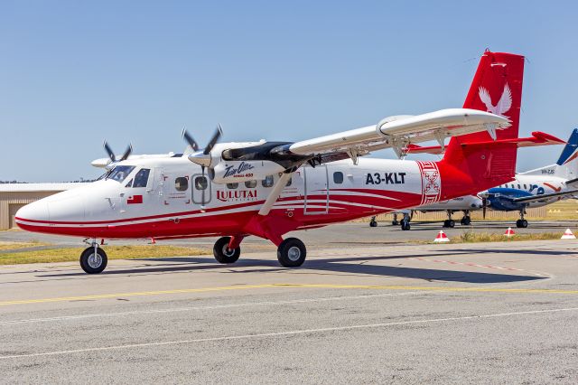 De Havilland Canada Twin Otter (A3-KLT) - Newly repainted Lulutai Airlines (A3-KLT) Viking Air DHC-6 Twin Otter Series 400, ex Reignwood Air (B-10GE), taxiing at Wagga Wagga Airport.