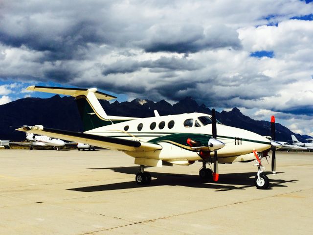 Beechcraft King Air F90 (N867MA) - Jackson Hole with mountains in the background