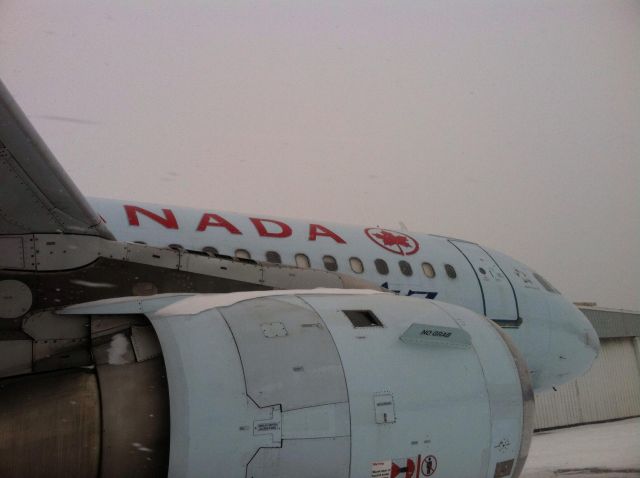 Airbus A319 (C-GBHN) - Air Canada Jetz Charter A319 at Prior Aviation Ramp at KBUF in December