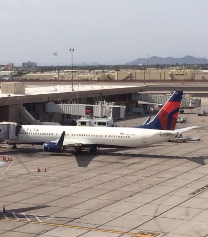 Boeing 737-900 (N804DN) - Delta 1446 to Atlanta preparing for departure from gate 17 on April 22,2014