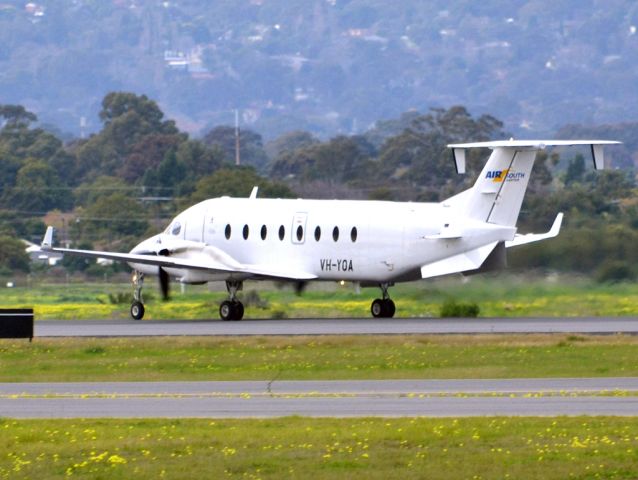 Beechcraft 1900 (VH-YOA) - Rolling for take off on runway 05. Thursday 12th July 2012.