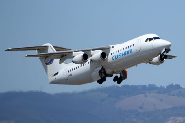 Avro RJ-100 Avroliner (VH-NJI) - Getting airborne off runway 23.  Wednesday 29th October 2014.