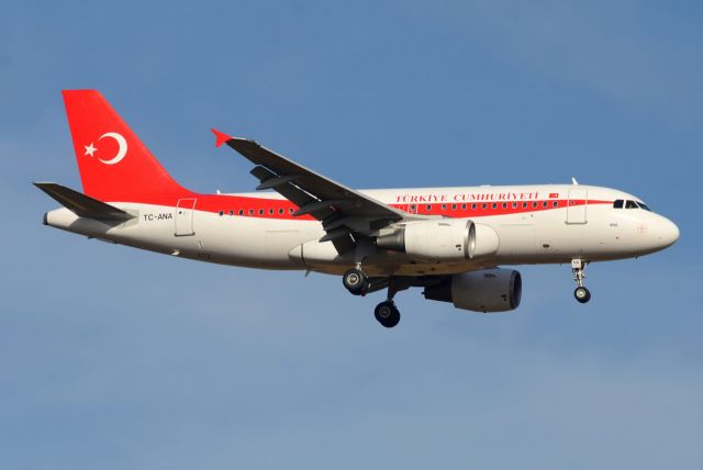 Airbus A319 (TC-ANA) - Turkish Governmentbr /31/10/2014 Landing 09G