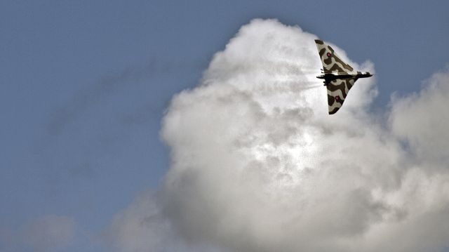 G-VLCN — - G-VLCN better known as Avro Vulcan B2 XH558 Spirit of Great Britain performng at one of its last air displays - Throckmorton 6th June 2015