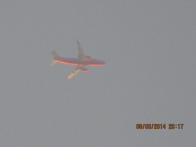 Boeing 737-800 (N8308K) - Southwest flight from ATL to DEN over Southeastern Ks (78KS) at 36k feet.