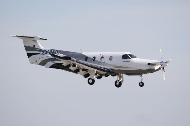 Pilatus PC-12 (N345X) - Aero Charter 345 (N345NX) arrives at Sarasota-Bradenton International Airport following a flight from Fulton County Airport