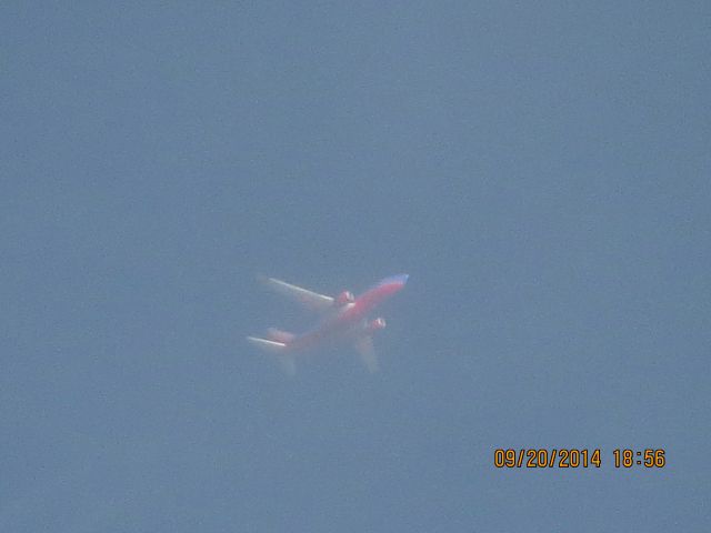 Boeing 737-700 (N775SW) - Southwest Airlines flight 1651 from Pittsburgh to Phoenix over Northeastern Oklahoma at 40,000 feet.