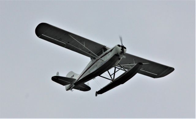 C-FKOY — - C-FKOY  AERONCA II-BCX survolant le fleuve St-Laurent à Lavaltrie QC. le 07-06-2022 à 15:53