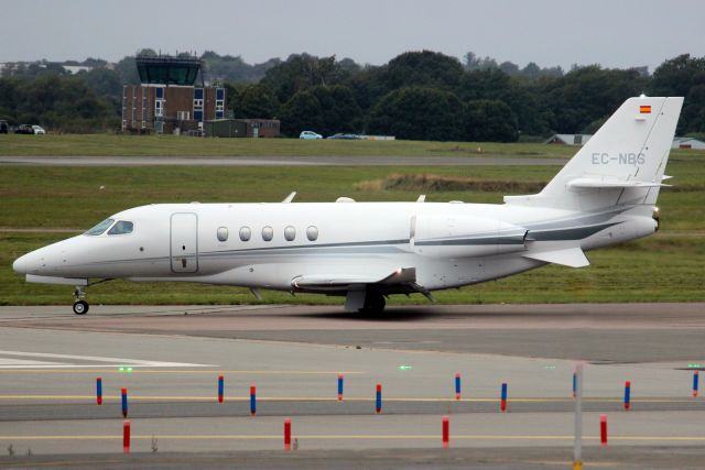 Cessna Citation Latitude (EC-NBS) - Gestair Citation Latitude lining up to depart rwy 25 on 9-Sep-24 heading for LEBL as GES441S.
