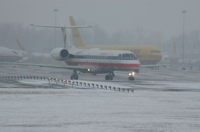 Embraer ERJ-145 (EGF3374) - taxiing out onto 36 Right,for a flight to KDFW at 2:04pm on Sat Dec 4th 2010