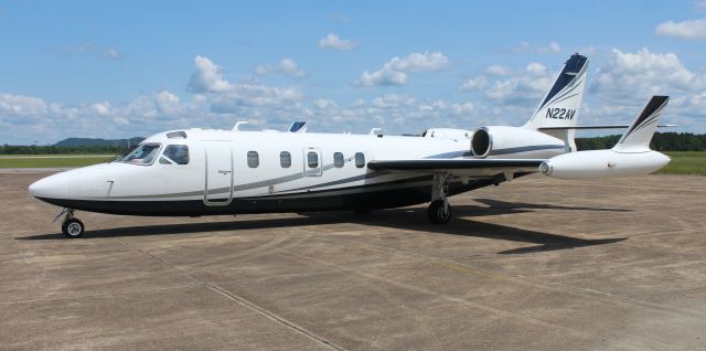 IAI 1124 Westwind (N22AV) - A 1980 model Israeli Aircraft Industries 1124A Westwind II on the ramp at Northeast Alabama Regional Airport, Gadsden, AL - May 14, 2022.