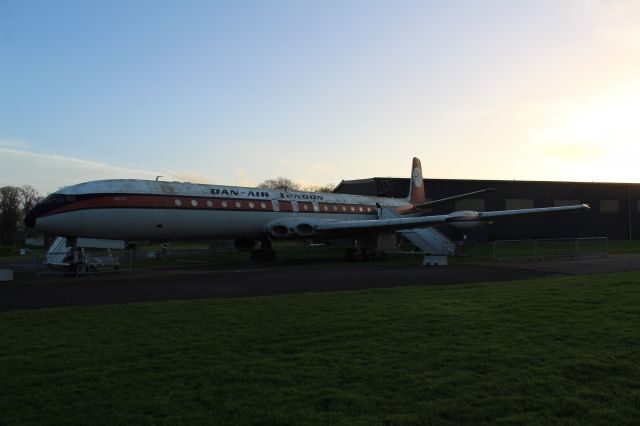 G-BDIX — - A Preserved Dan-Air London De Havilland Comet 4c.br /br /Location: East Fortune Airfield, National Museum of Flight, Scotland.br /Date: 27.11.22 (dd/mm/yy).