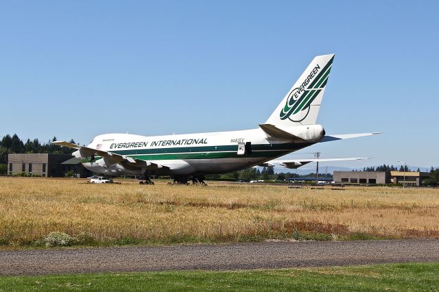 Boeing 747-200 (N482EV) - Evergreen B-747 sitting in front of the Evergreen Aviation Museum at KMMV 7-15-2013