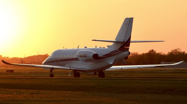 Cessna Citation Latitude (N623QS) - Execjet 623 taxiing out for a golden hour departure via 09. br /br /EJA623. N623QS. 2020 Cessna 680A Citation Latitude. NetJets. KVPZ. 5/21/23. 