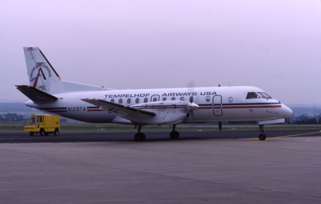 Saab 340 (N109TA) - SCAN of Kodak K64 slide. Will be parked on the apron after a flight from Berlin-Tempelhof (THF) to Dortmund (DTM) on 1990-06-29.