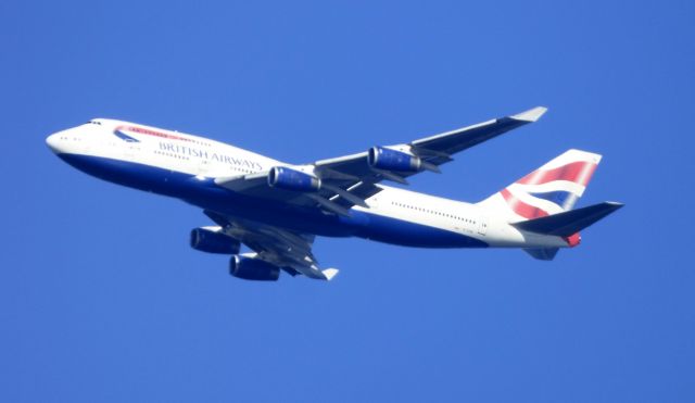 Boeing 747-400 (G-CIVA) - Passing by Monmouth Co., NJ minutes before landing April 2018.