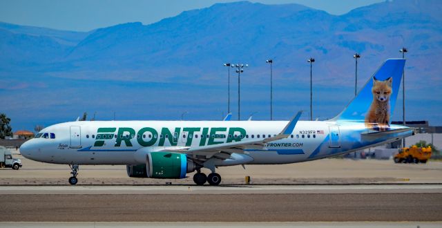 Airbus A320 (N329FR) - N329FR Frontier Airlines Airbus A320-251N s/n 8135 "Trixie The Fox" - Las Vegas - McCarran International (LAS / KLAS)br /USA - Nevada, June 14, 2019br /Photo: Tomás Del Coro