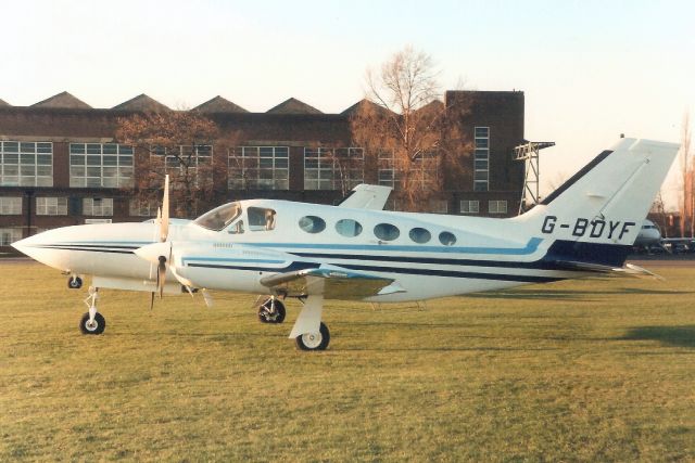 Cessna 421 (G-BDYF) - Seen here in Nov-85.br /br /Reregistered N422GM 17-Aug-04.