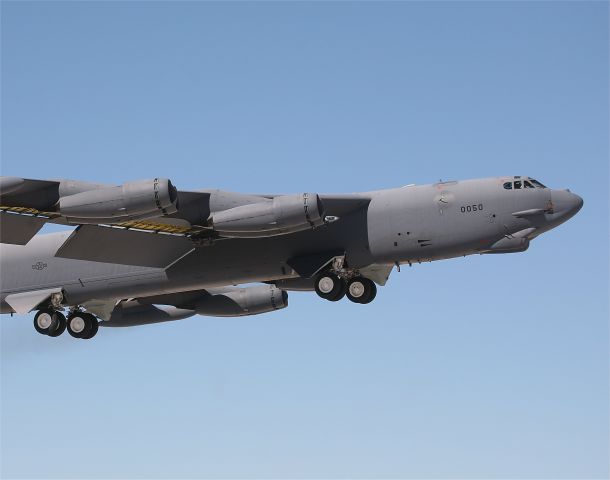 60-0050 — - USAF B52H departing Edwards Air Force Base, California, USA