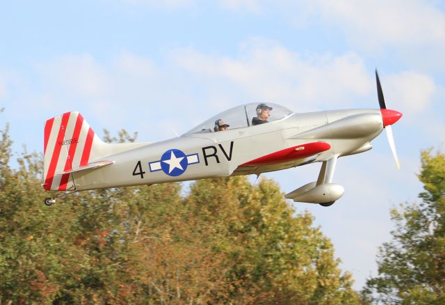 Vans RV-4 (N63BE) - A VANS RV-4 airborne after departing Moontown Airport in Brownsboro, AL during the EAA 190 Fly-In on October 15, 2016.