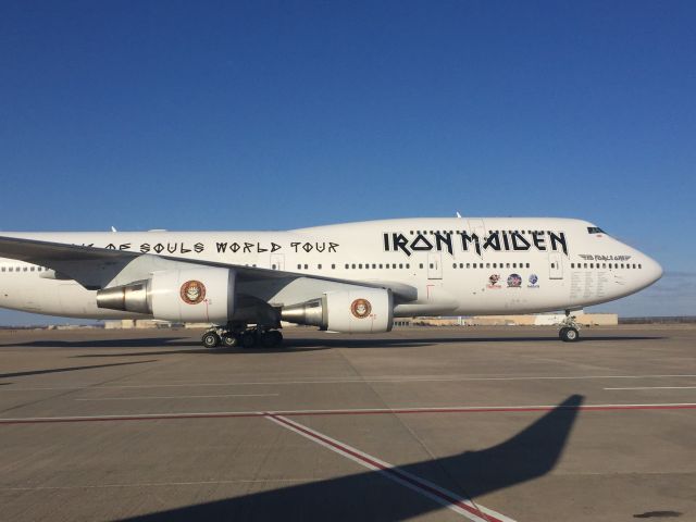 Boeing 747-400 (TF-AAK) - Iron Maiden arriving into Tulsa.