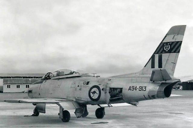 North American F-86 Sabre (A94913) - CAC Sabre MK30 A94-913 2 F OCU RAAF East Sale (YMES) early 1960s.