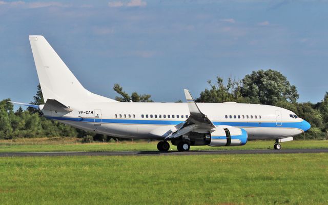 Boeing 737-700 (VP-CAM) - vp-cam b737-7 bbj landing at shannon 19/7/16.