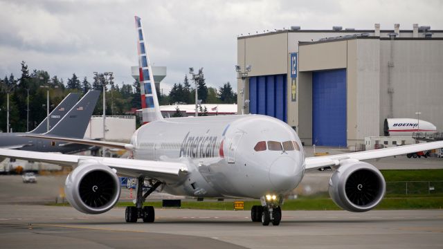 Boeing 787-8 (N874AN) - BOE017 taxis onto Rwy 16R for a ferry flight to KPDX on 4.30.21. (ln 1045 / cn 65994). 