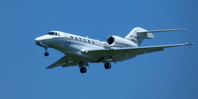 Cessna Citation X (N474ME) - On short final is this 2001 Cessna Citation 750 in the Spring of 2022.