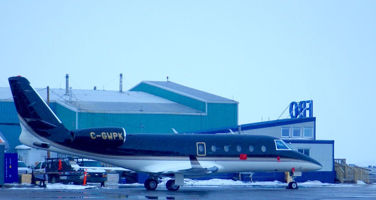 IAI Gulfstream G150 (C-GWPK) - Snowing on May 6th in Iqaluit, Nunavut