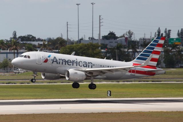 Airbus A319 (N8031M) - Landing at Miami International on the 29th of April, 2018.