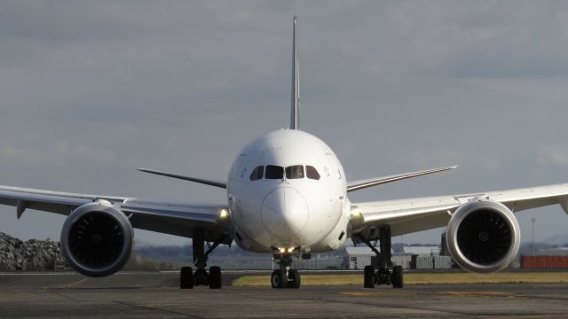 Boeing 787-9 Dreamliner (ZK-NZC) - ZK-NZC neeeearly head on on arrival from Sydney on freight duties.