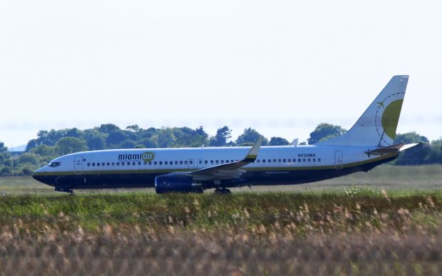 Boeing 737-800 (N732MA) - miami air b737-8 n732ma arriving in shannon 30/5/16.