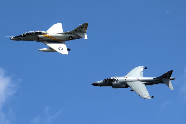 — — - Marine Corps Heritage Flight - 2012 Winston-Salem Airshow | TA-4F Skyhawk / BAe FA2 Sea Harrier (SHAR)