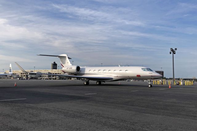 Gulfstream Aerospace Gulfstream G650 (A7-CGD) - Epic ! over 12 and half hour flight from Oman to Logan non stop ! 