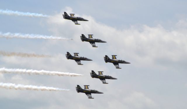 Aero L-39 Albatros — - Breitling Jet Team at the McGuire/Fort-Dix/Lakehurst Open House, 2016