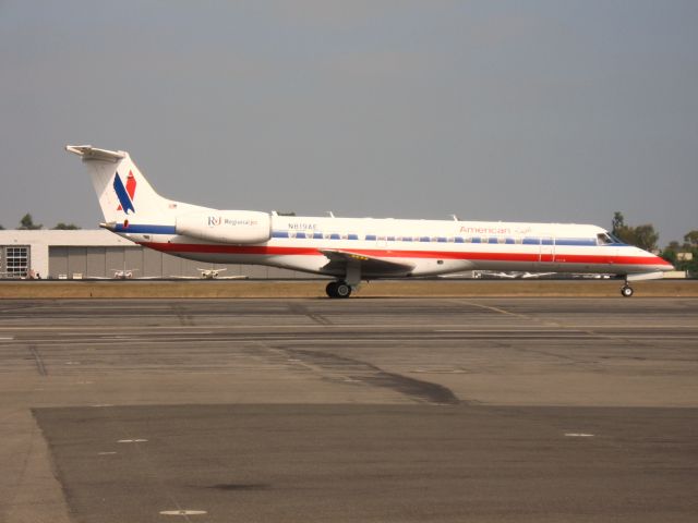 Embraer ERJ-135 (N819AE) - Taxiing to gate after landing