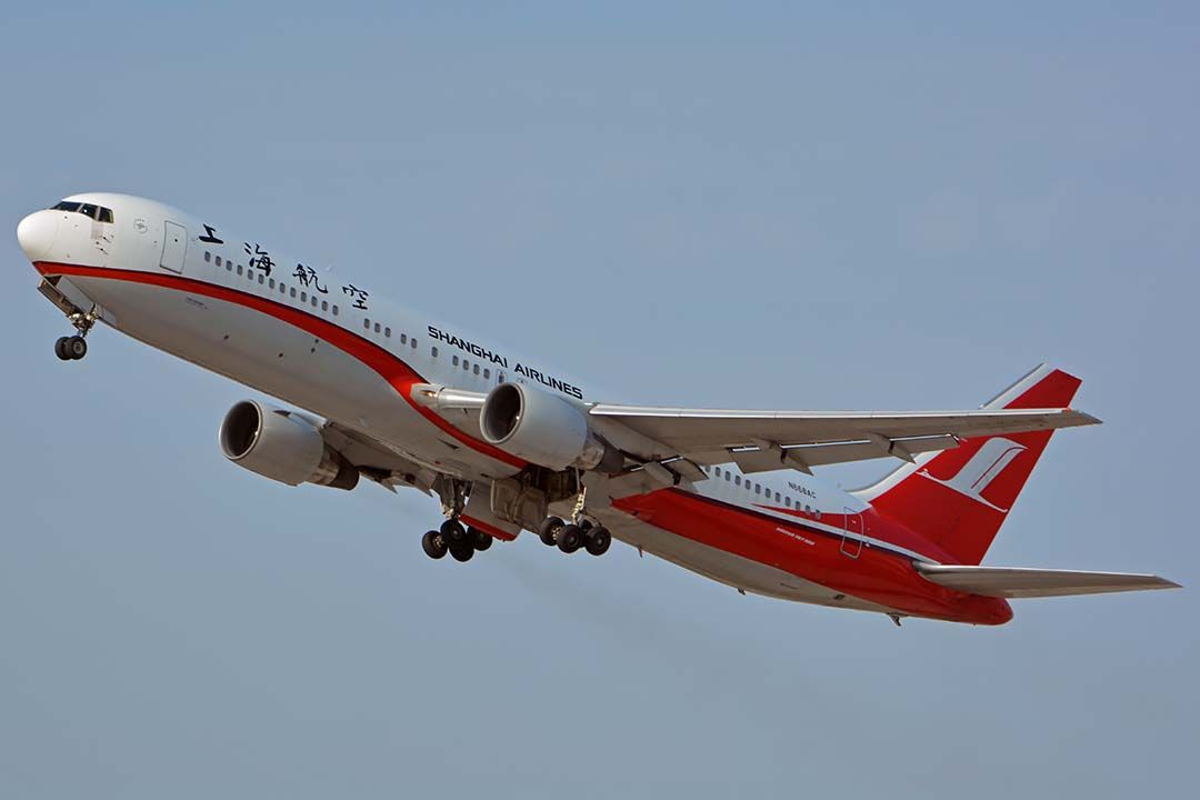 BOEING 767-300 (N668AC) - Shanghai Airlines Boeing 767-36DER N668AC departing from Phoenix Sky Harbor for Saipan on August 2, 2018. It arrived at Sky Harbor from Pinal Airpark on August 1.