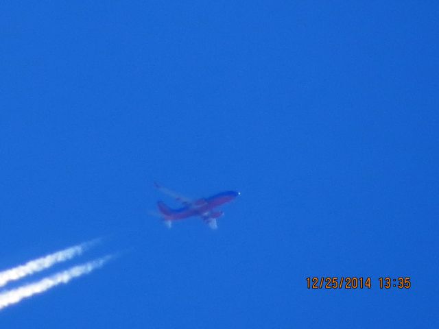 Boeing 737-700 (N253WN) - Southwest Airlines flight 2939 from ATL to LAX over Southeastern Kansas at 34,000 feet.