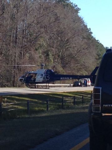 Airbus A350-900 (N350LN) - Eurocopter N350LN at work airlifting a car accident victim...