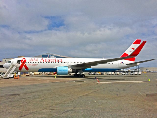 BOEING 767-300 (OE-LAY) - Named  "Japan" Celebrate Life in Vienna ! "Life Ball"