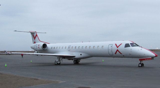 Embraer ERJ-145 (N242JX) - A really cool, rare sight! JSX in the east coast, let alone Buffalo!! Taken on the FBO