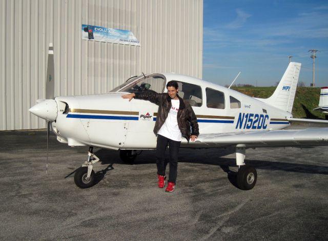 Piper Cherokee (N152DC) - Fuel-stop at KILG, New Castle Airport, Wilmington, Delaware.