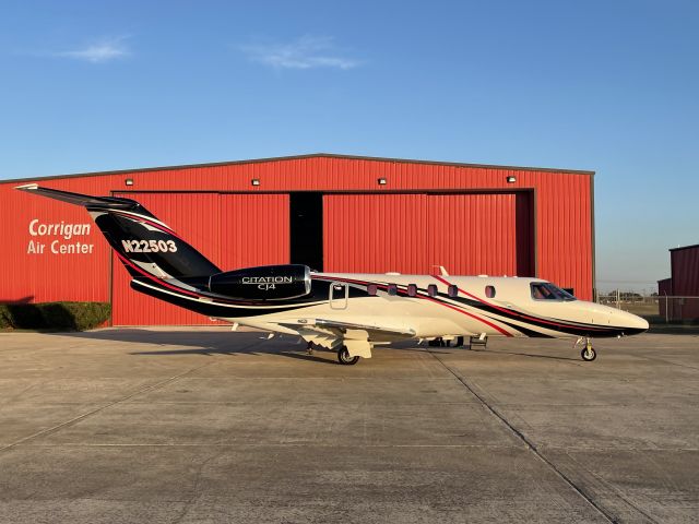 Cessna Citation CJ1 (N22503) - Fresh out of paint at Corrigan Air Center in Hondo, TX. 