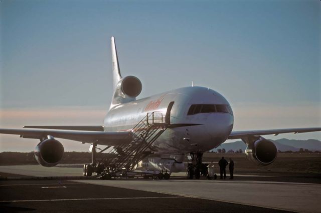 Lockheed L-1011 TriStar (N140SC) - Orbital Sciences Corporation L-1011 N140SC Stargazer carried the High Energy Solar Spectroscopic Imager (HESSI) spacecraft from Vandenberg Air Force Base, California to the Kennedy Space Center in Florida on Friday February 1, 2002.