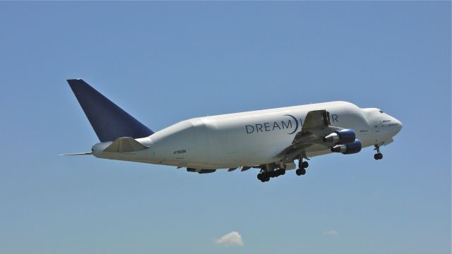 Boeing 747-400 (N780BA) - GTI4542 climbs after departing runway 16R for a flight to KIAB on 6/11/12.