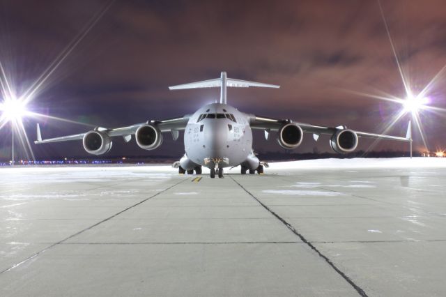 Boeing Globemaster III — - C-17 at the Capital Region International Airport (KLAN) following the Presidents visit