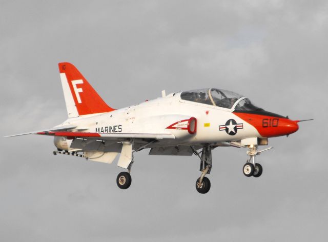 Boeing Goshawk (16-3649) - T-45C Goshawk over the numbers for RWY 18