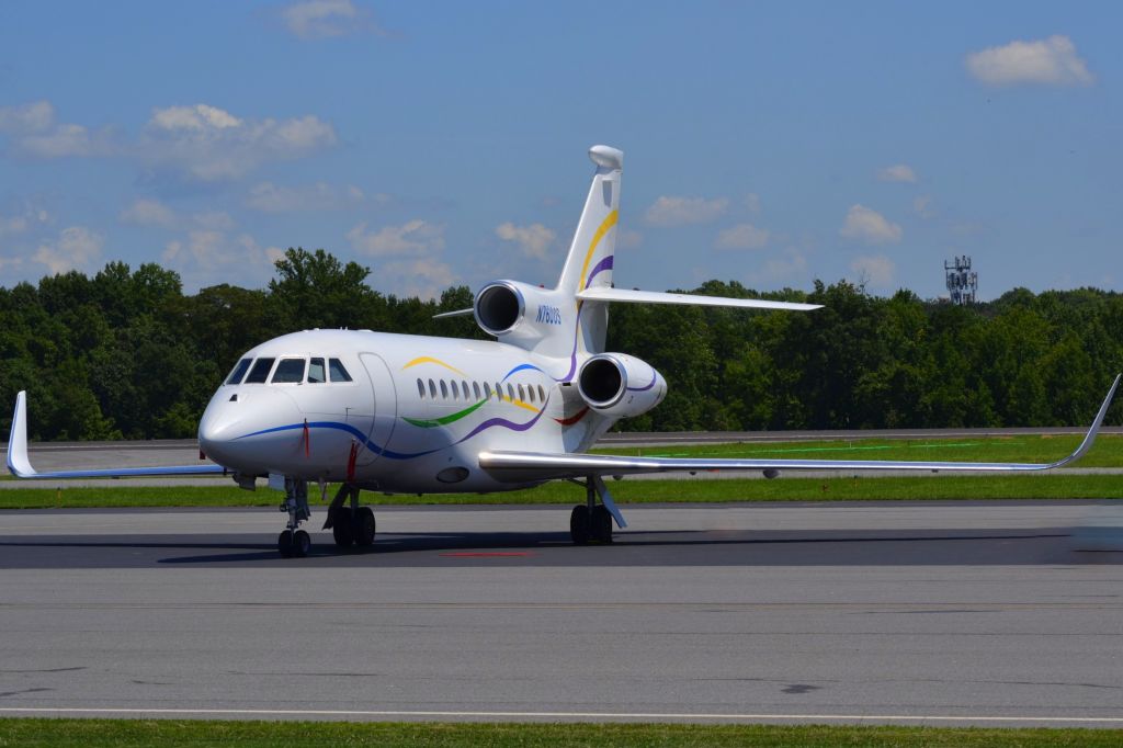 Dassault Falcon 900 (N7600S) - SAS INSTITUTE INC at KJQF - 8/7/18