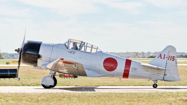North American T-6 Texan (N11171) - North American AT-6B converted to appear as a Mitsubishi A5M Zero at Wings Over Dallas Airshow, Novemver 12, 2022, Dallas Exectutive Airport